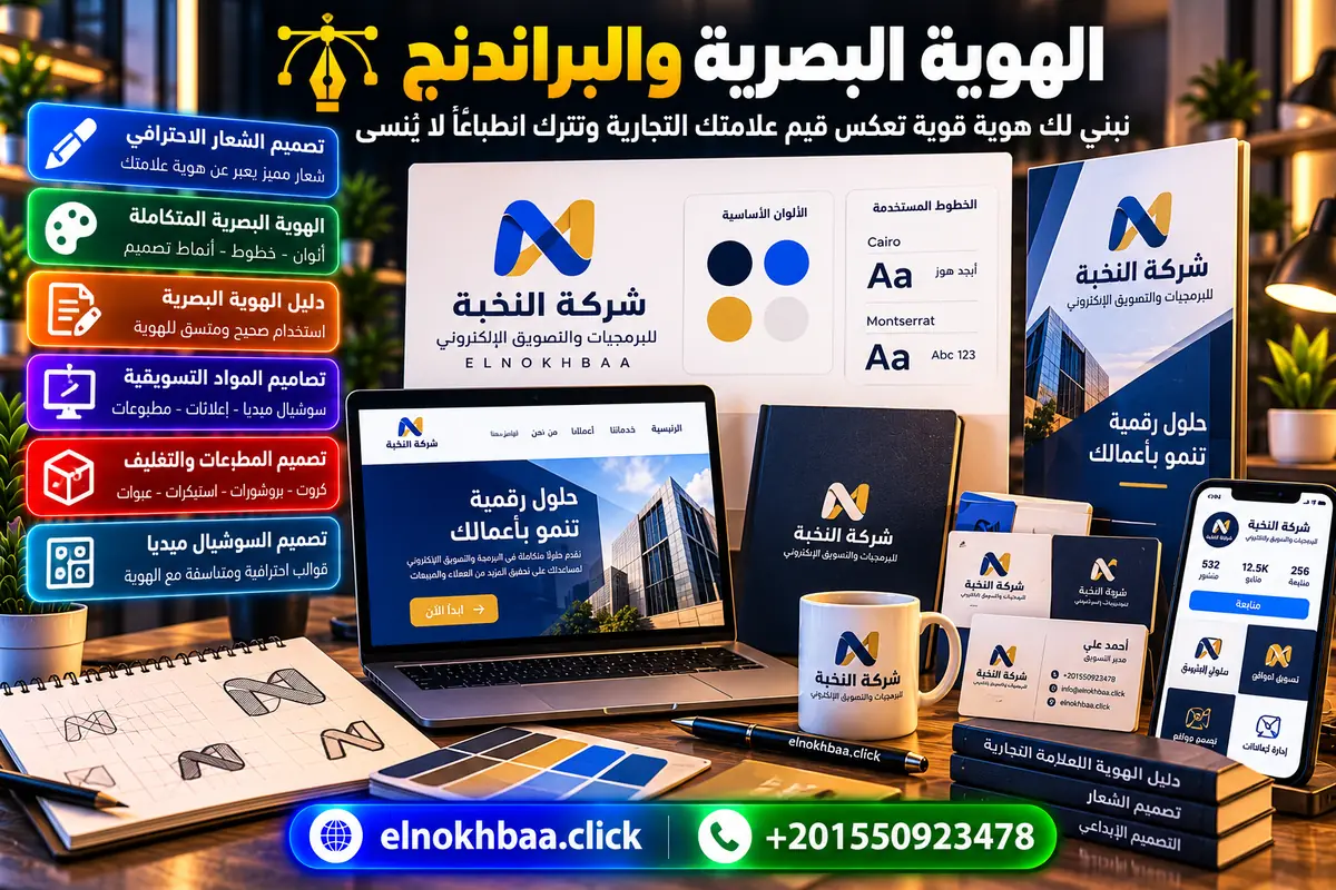 الهوية البصرية والبراندنج — النخبة للبرمجيات