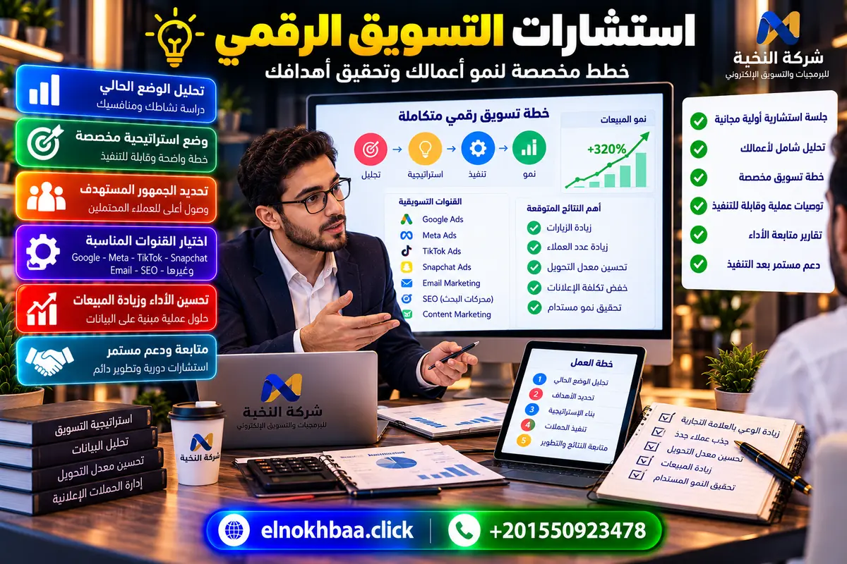 استشارات التسويق الرقمي — النخبة للبرمجيات