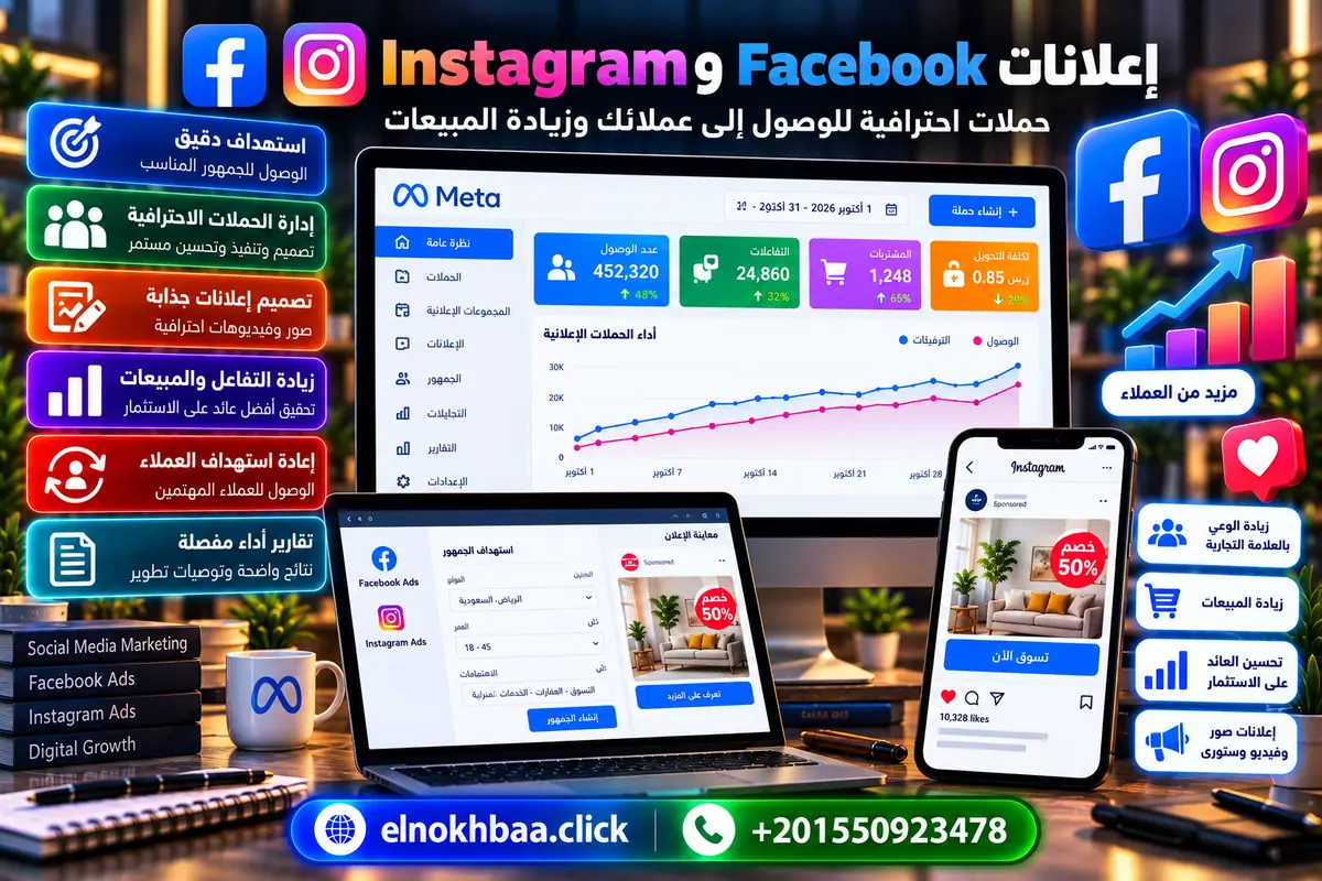 إعلانات فيسبوك وإنستغرام — النخبة للبرمجيات