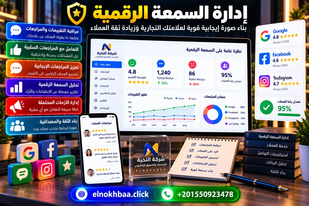 إدارة السمعة الرقمية — النخبة للبرمجيات